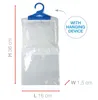 A hanging dehumidifier bag with dimensions indicated. Produktbild-Vorschau