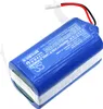 A blue lithium-ion battery pack with white and red wires and a white label with black text. Náhled obrázku produktu