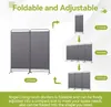 Diagram showing different configurations of a foldable room divider. Voir les images du produit