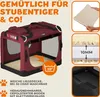 CADOCA® Cage de transport XL Rouge pour animaux chien chat Voir les images du produit 4