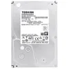 A top-down view of a Toshiba hard drive with a label showing product specifications. Produktbild-Vorschau