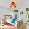 Lampe de plafond en rotin, Ø 20 cm, salon, chambre à Voir les images du produit 5