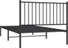 Metalowa Rama Łóżka Z Wezgłowiem, Czarna, 100X200 Cm Podgląd zdjęcia produktu 8