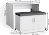 Vicco Schreibtisch Flona, 93.2 cm, Weiß/Anthrazit Produktbild-Vorschau 3