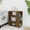 vidaXL Szafka na kółkach dąb wędzony 60x35x75 cm materiał Podgląd zdjęcia produktu 2