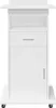 A white podium with a drawer and a cabinet door, shown from the front. Anteprima dell’immagine prodotto