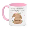 Hase Kaffeebecher in rosa mit Spruch Du bist einer meiner Produktbild-Vorschau 2