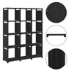vidaXL Étagère cube 12 compartiments noir 103x30x141 cm Voir les images du produit 11