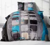 A bedding set laid out on a bed. Produktbild-Vorschau
