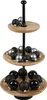 Etagere 3-stöckig Mangoholz mit Metallstange Ø28/23,5/17,5 Produktbild-Vorschau 5