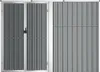 vidaXL Szopa ogrodowa szara 225x89x161 cm stal ocynkowana Podgląd zdjęcia produktu 4