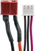 Close-up view of two different types of electrical connectors with wires attached. Náhled obrázku produktu