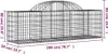 Gabionen mit Hochbogen 2 Stk. 200x50x60/80 cm Verzinktes Produktbild-Vorschau 6