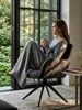 HowHomely THEO Chair Black Fabric - moderný dizajn, Náhľad obrázku produktu 5
