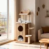COSTWAY 122 cm Tiragraffi in legno, tiragraffi per gatti Anteprima dell’immagine prodotto 9