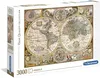 A Clementoni 3000-piece puzzle box featuring an old world map. Podgląd zdjęcia produktu