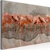 Italienischer Leinwand Leinwandbild - Flamingo Lake (1 Produktbild-Vorschau 1