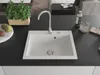 Mexen Elix Granitspüle 1-becken 600 x 500 mm, weiß, Siphon Produktbild-Vorschau 3