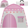 Dětský stan se světýlky FAIRY HOUSE růžový Náhled obrázku produktu 4
