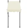 vidaXL Marquise rétractable Crème 100x150 cm Tissu et acier Voir les images du produit 3