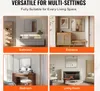 A collage of four images showing a mirror in different room settings: bathroom, entrance, bedroom, and living room. Podgląd zdjęcia produktu