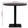 Bistrotisch MDF und Stahl Rund 80×75 cm Dunkle Esche Produktbild-Vorschau 6