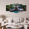 Vlies Leinwandbild - Buddha and waterfall 100x50 cm Orient Produktbild-Vorschau 4