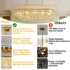 Vrygle Kristall Kronleuchter Oval Gold Vintage, Produktbild-Vorschau 8