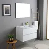 Mobile bagno sospeso 80cm bianco con lavabo e specchio | Anteprima dell’immagine prodotto 1