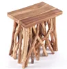 ÄSTE SITZ BÄNKCHEN "WOODS" | Teak, 48cm | Natur Blumen Bank Produktbild-Vorschau 1
