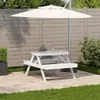 vidaXL Picknicktisch 105x134x75 cm Massivholz Kiefer Produktbild-Vorschau 3