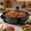 SHOV XXL Pizzapfanne Ø42 cm | Hitzebeständiger Glasdeckel & Produktbild-Vorschau 2