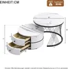 Sweiko Elegantný 2-dielny biely konferenčný stolík v tvare Náhľad obrázku produktu 12