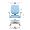 Fotel biurowy dziecięcy Junior 4.6 Blue | Ergonomiczne Podgląd zdjęcia produktu 8