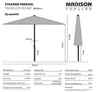 Rundsonnenschirm Ecru Madison Timor 400 cm mit Hülle | Produktbild-Vorschau 2