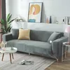 Sofabezug 3 Sitzer Stretch Samt Grau Elastische Sofahusse Produktbild-Vorschau 3