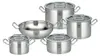 Kochtopf-Set - Edelstahl 18/10 - mit Glasdeckel - 5-teilig Produktbild-Vorschau 3
