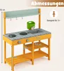 COSTWAY cucina del fango, cucina da gioco per bambini con Anteprima dell’immagine prodotto 3