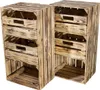 Stück geflammter/brauner Holzschrank mit Schubladen 68cm x Produktbild-Vorschau 6
