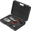 A black carrying case with foam padding, containing a wire tracer and receiver set. Produktbild-Vorschau