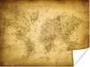 MuchoWow® Poster Weltkarte - Retro - Papyrus 80x60 cm - Produktbild-Vorschau 1