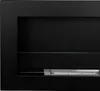 A close-up view of a modern black bio-fireplace insert, showing the burner and glass elements. Anteprima dell’immagine prodotto