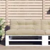 vidaXL Palettenkissen Beige 120x40x12 cm Stoff Produktbild-Vorschau 2