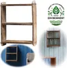 LS-LebenStil Vintage Holz Wandregal 31x25cm Braun ️ Produktbild-Vorschau 1