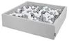 KiddyMoon Bällebad Kinder groß Quadrat 120x30cm mit 200 Produktbild-Vorschau 1