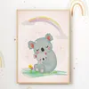 Mama Kind Waldtiere Familie Bilder 3er Set DIN A4 Produktbild-Vorschau 5