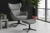 riess-ambiente Design Hocker VOGUE 45cm grau Samt drehbar Produktbild-Vorschau 10