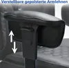 Close-up of an adjustable padded armrest on a black gaming chair. Produktbild-Vorschau