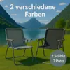 2er Set Campingstuhl SUNNY SEAT Grau faltbarer Klappstuhl Produktbild-Vorschau 1