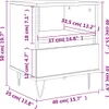 vidaXL Nachttisch Weiß 40x35x50 cm Holzwerkstoff Produktbild-Vorschau 8